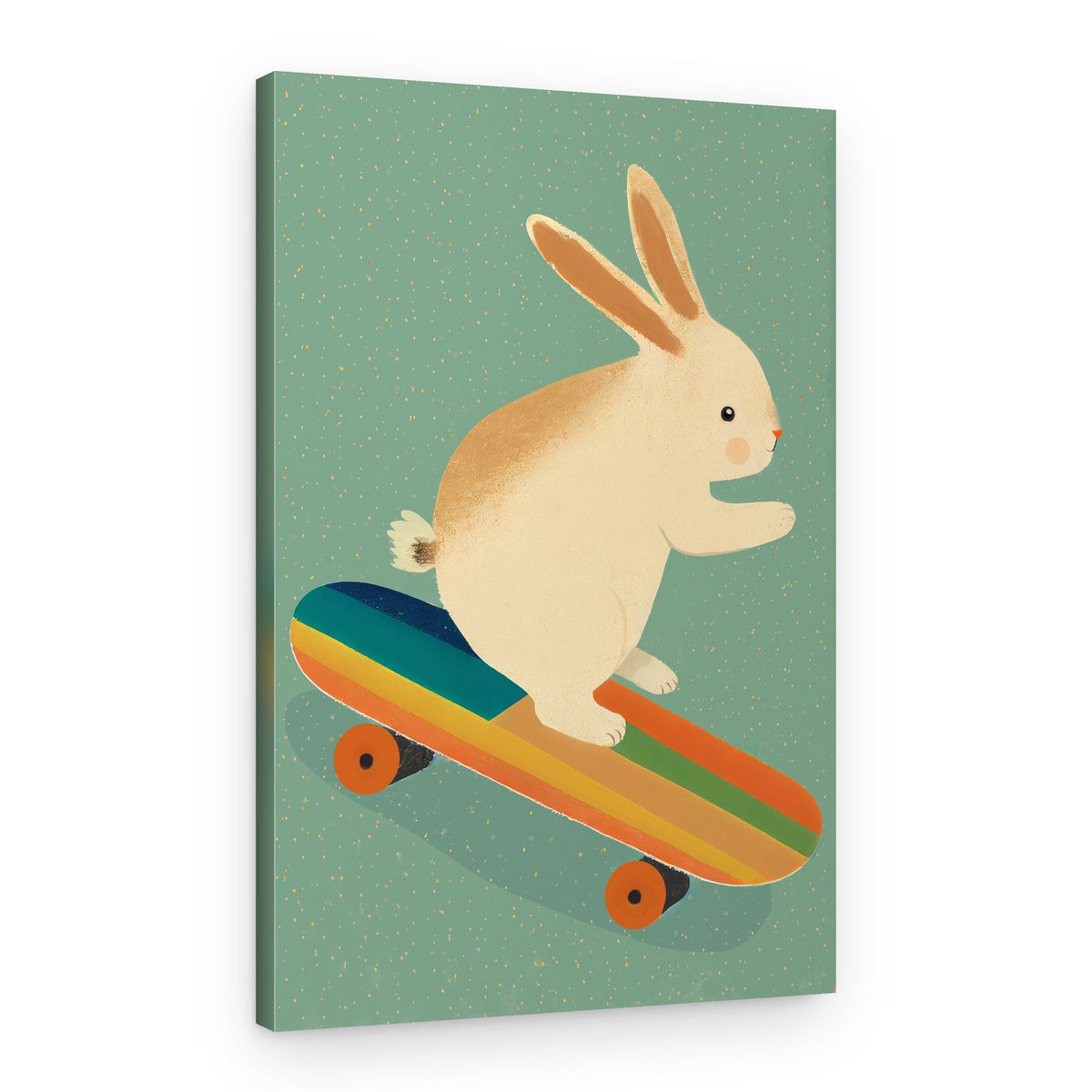 Skateboarding Bunny – Canvas Print