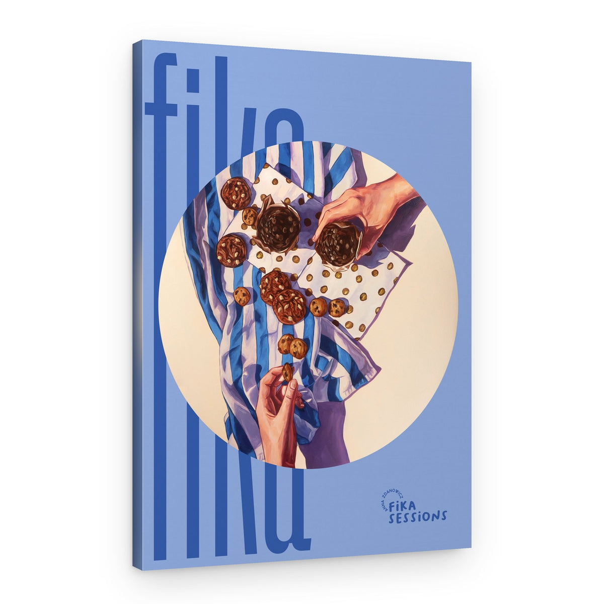 Fika Coffee Cookies – Canvas Print