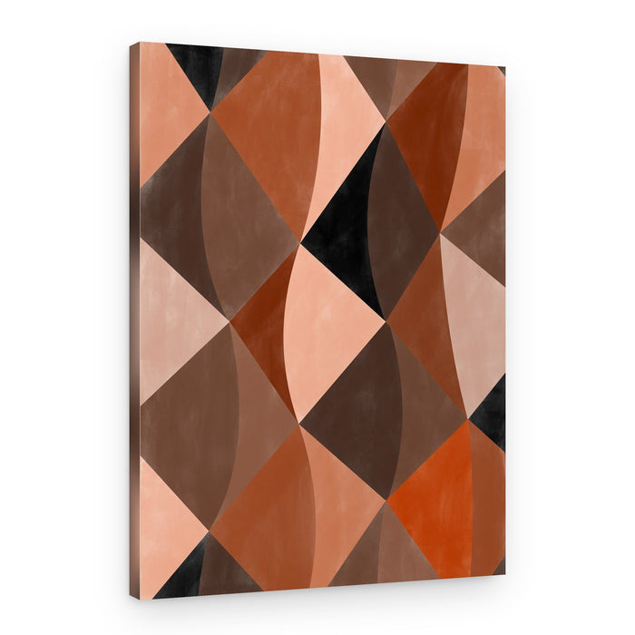 Earthy Geometric Abstraction – Canvas Print