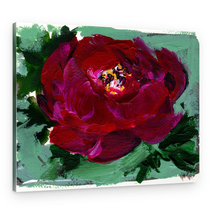 Vibrant Red Bloom – Canvas Print