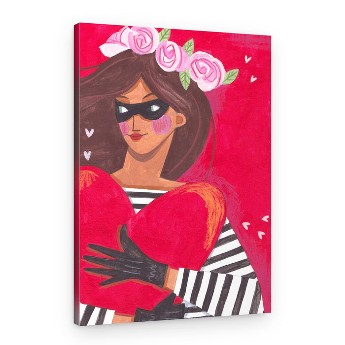 Portrait woman you stole my heart – Canvas Print