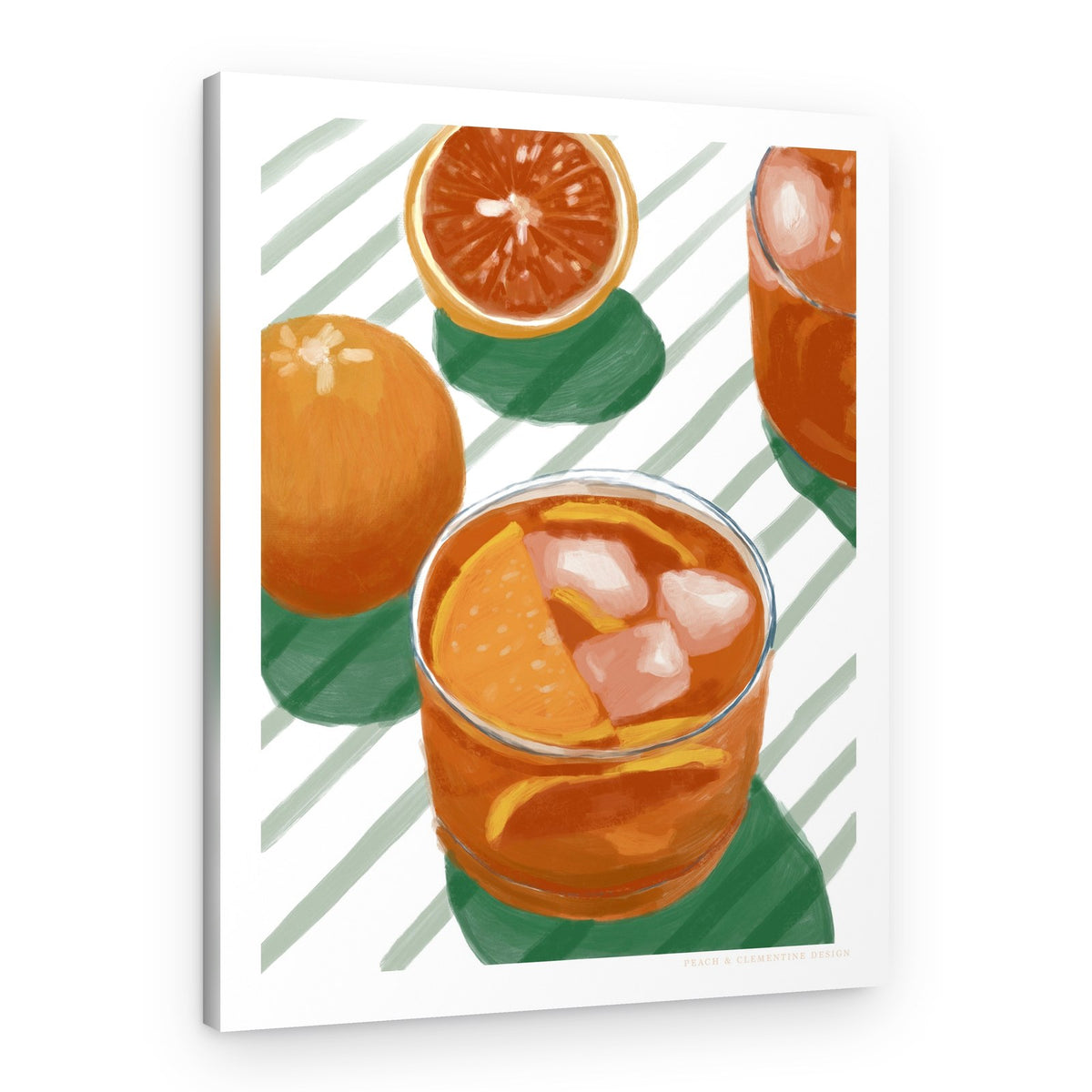 Pandc Cocktailandstripes Copy 2 – Canvas Print