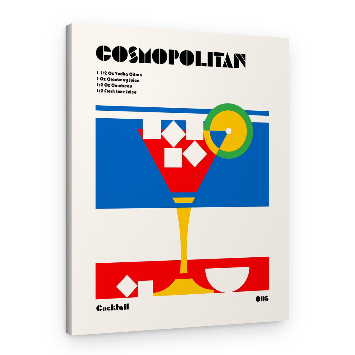 Cosmopolitan Cocktail Recipe – Canvas Print