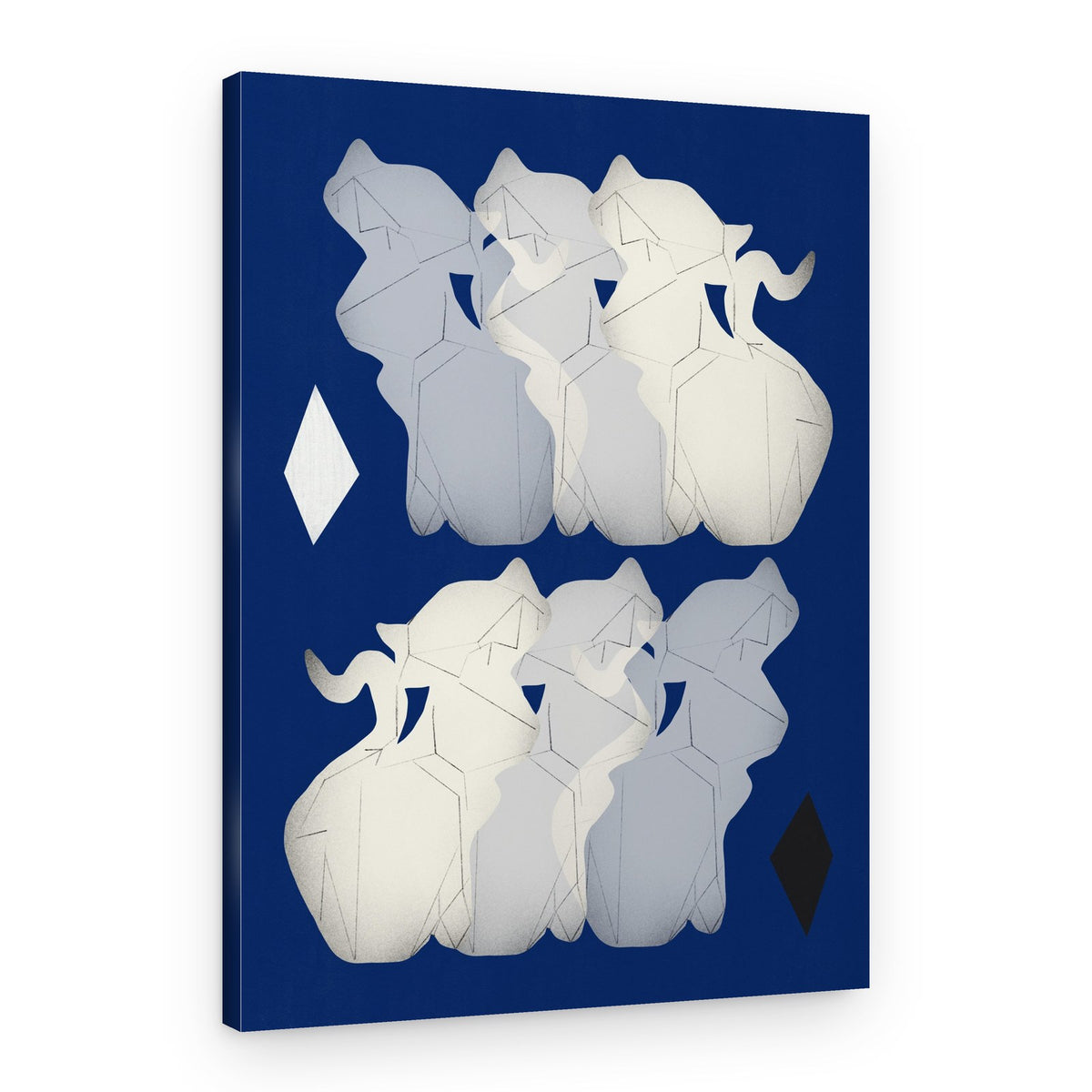 Abstract Cat Spirits – Canvas Print