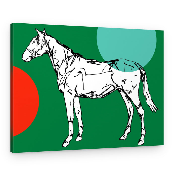 Modern Horse Sketch – Canvas Print