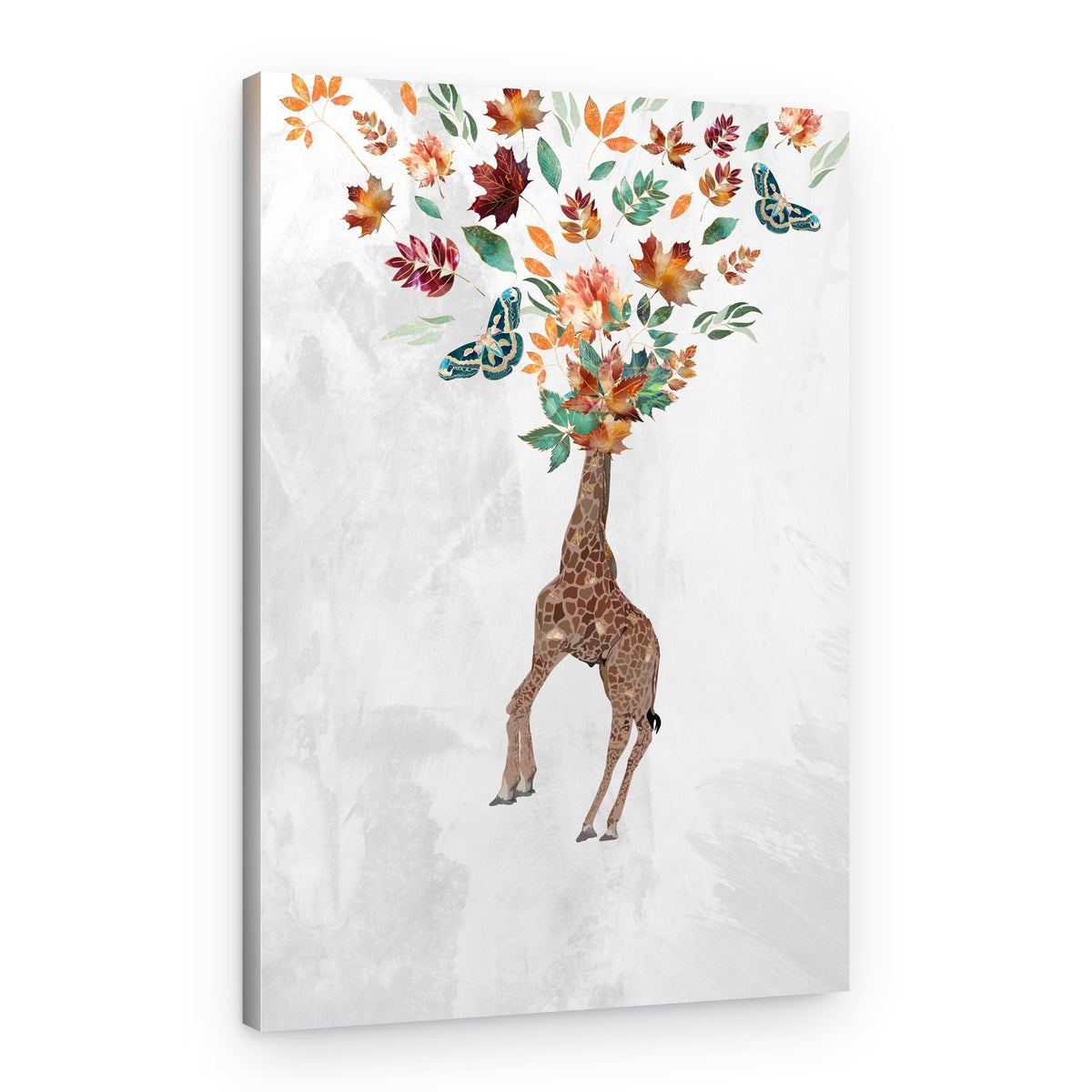 Whimsical Autumn Giraffe – Canvas Print