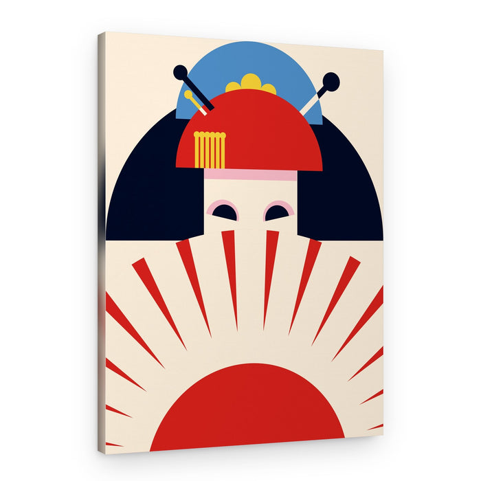Japanese Geisha Rising Sun – Canvas Print