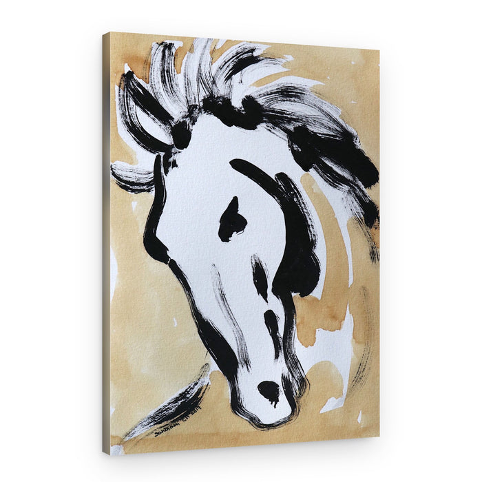 Expressive Horse Head – Canvas Print