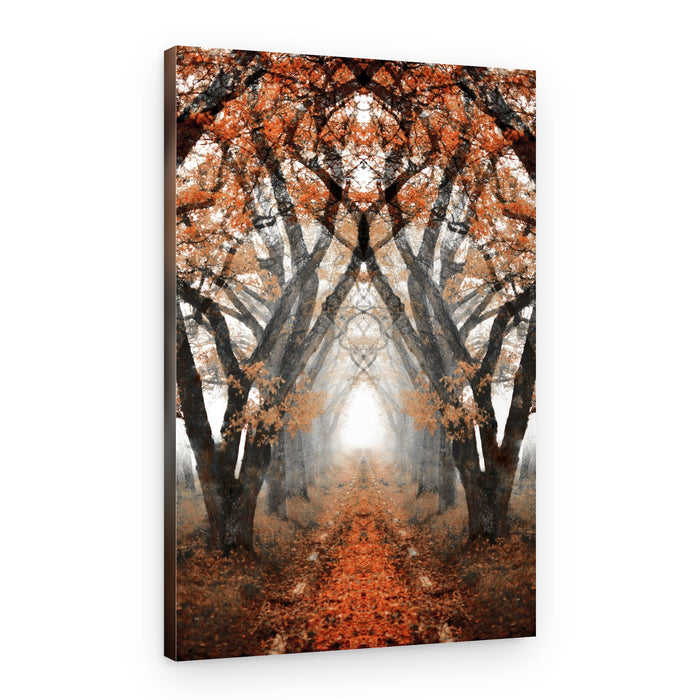 Misty Autumn Path – Canvas Print