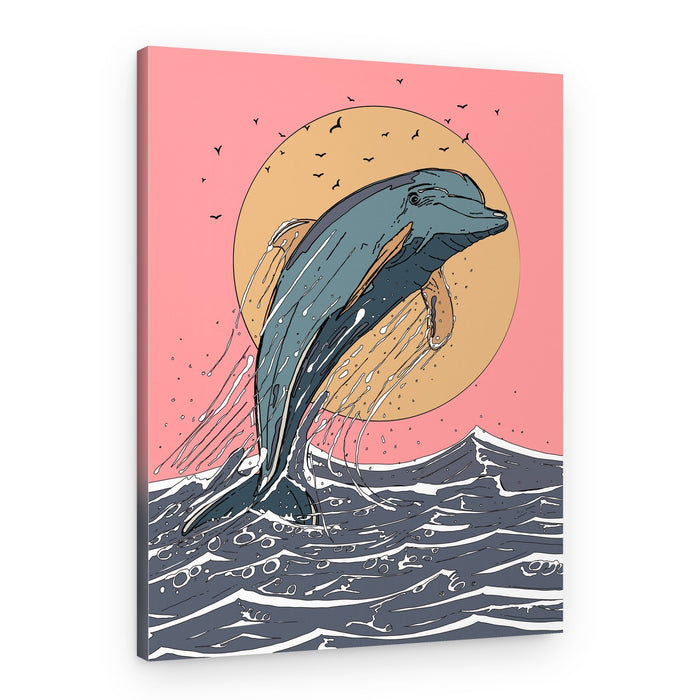 Jumping Dolphin – Canvas Print