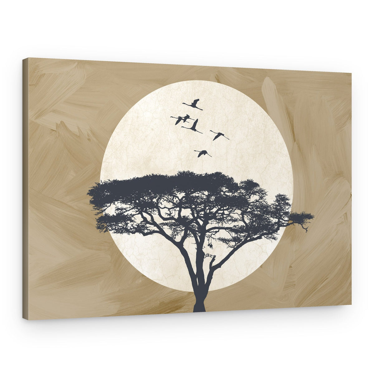 Savanna Tree Moon Flight – Canvas Print