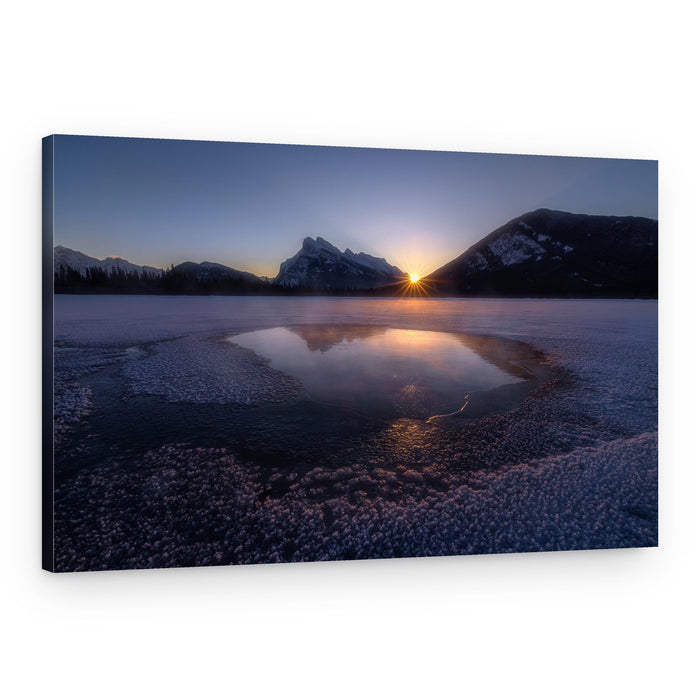 Frozen Lake Sunrise – Canvas Print