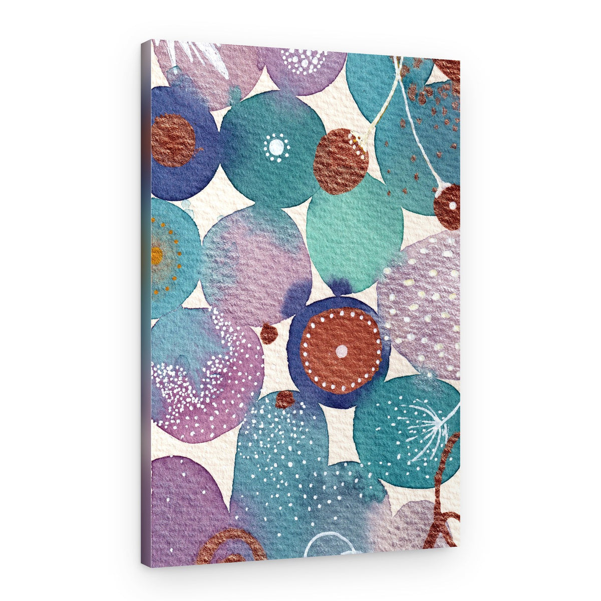 Whimsical Painted Circles – Canvas Print