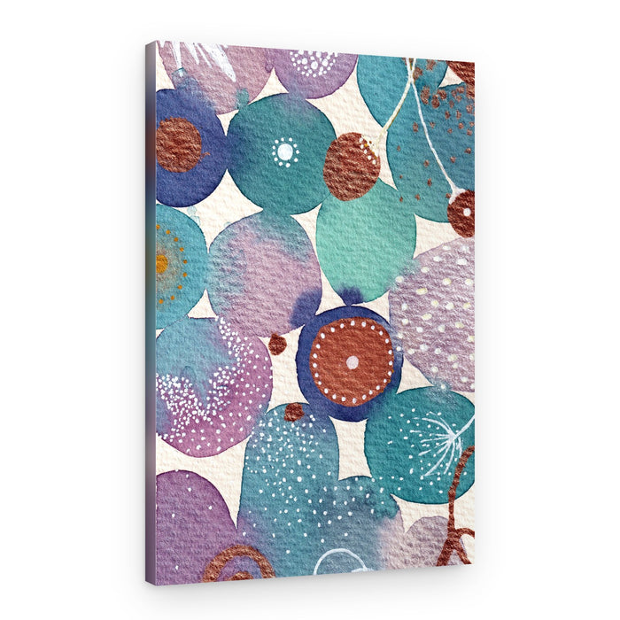 Whimsical Painted Circles – Canvas Print