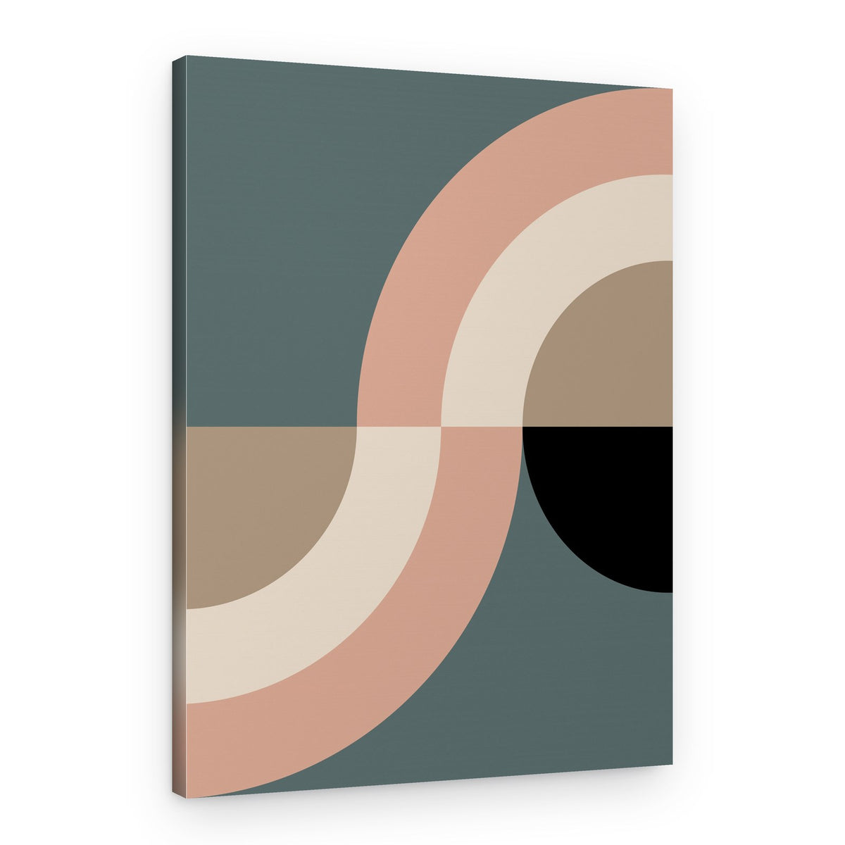 Serene Geometric Curves – Canvas Print