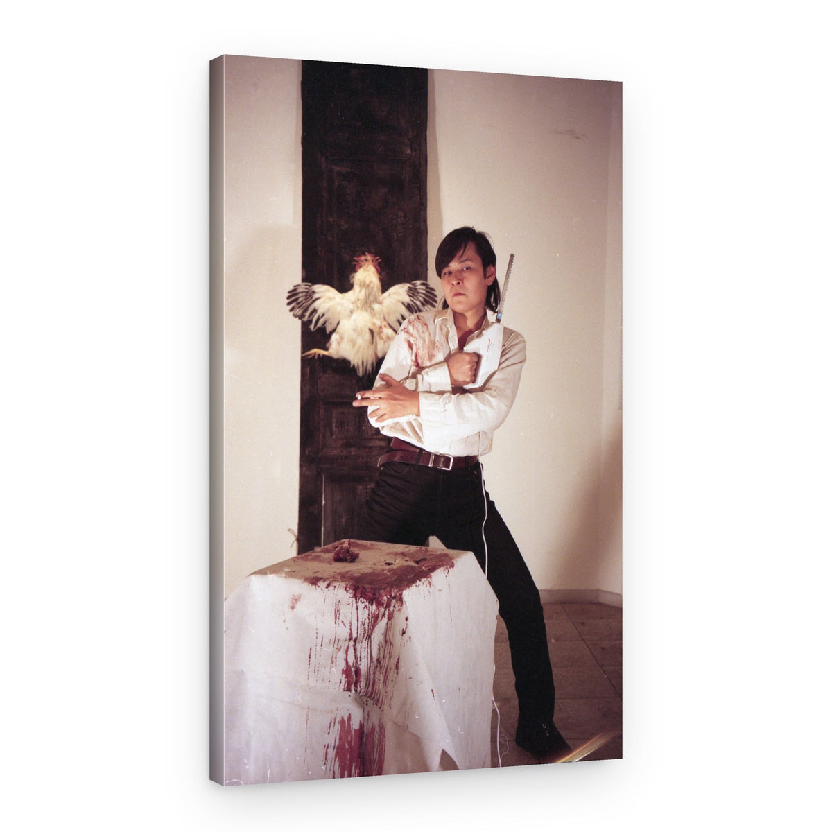 Bloody Table Performance – Canvas Print