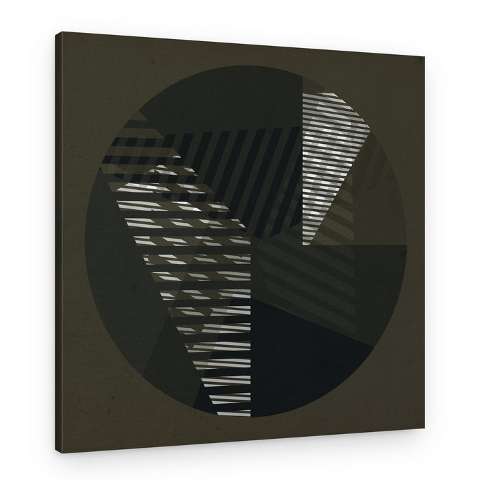 Dark Geometric Circle – Canvas Print