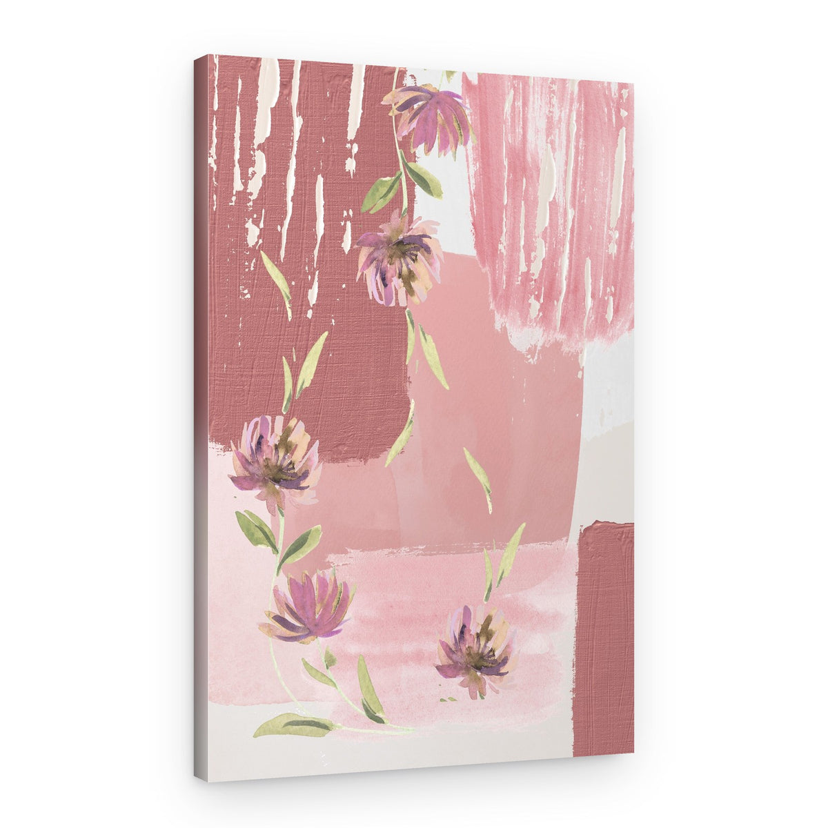 Abstract Pink Blossoms – Canvas Print