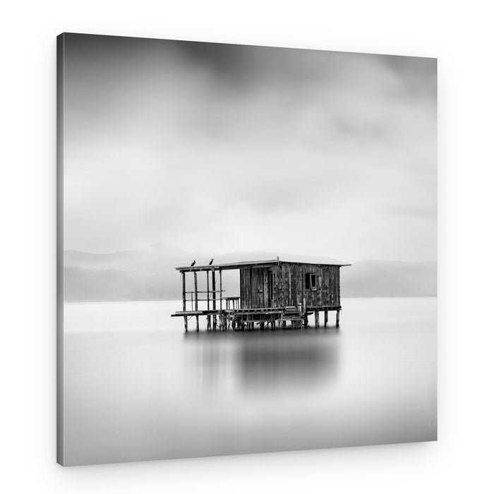 Solitary Lake Shack – Canvas Print