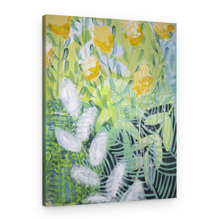 Yellow Floral Garden – Canvas Print