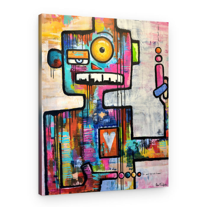 Colorful Street Art Robot – Canvas Print