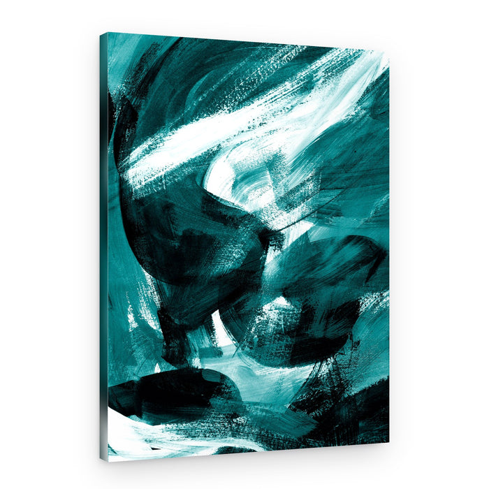 Abstract Teal Movement – Canvas Print