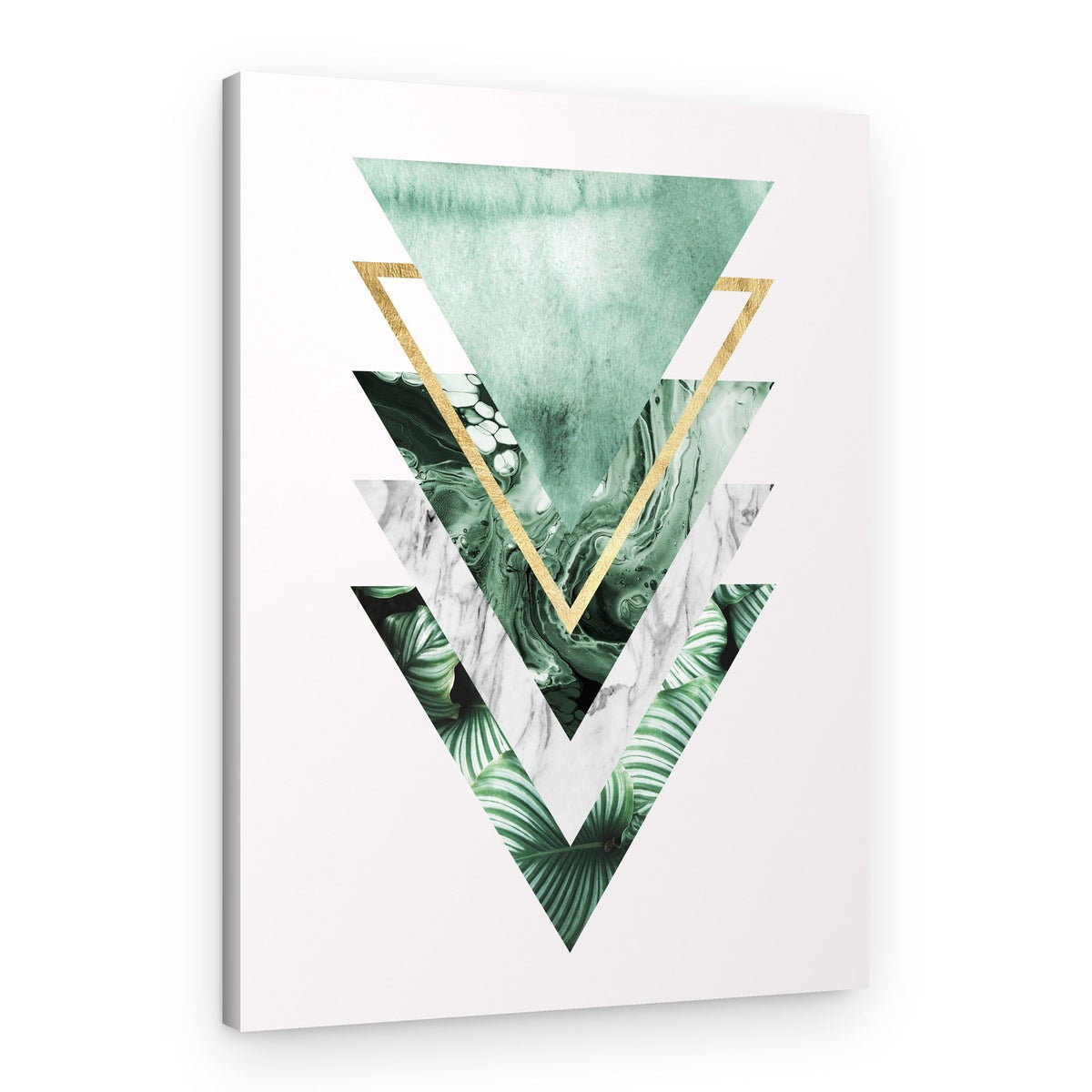 Geometric Green Fusion – Canvas Print