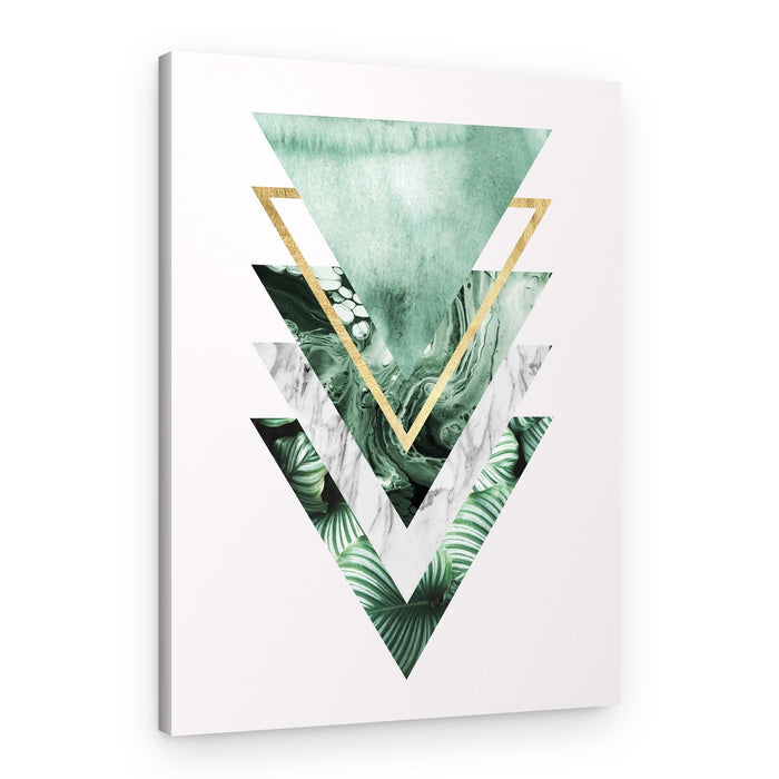 Geometric Green Fusion – Canvas Print