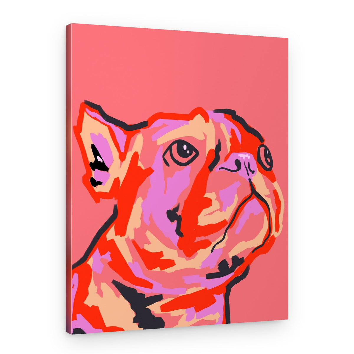 Colorful Pop Bulldog – Canvas Print