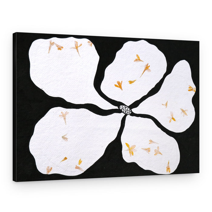 Elegant White Flower Bloom – Canvas Print