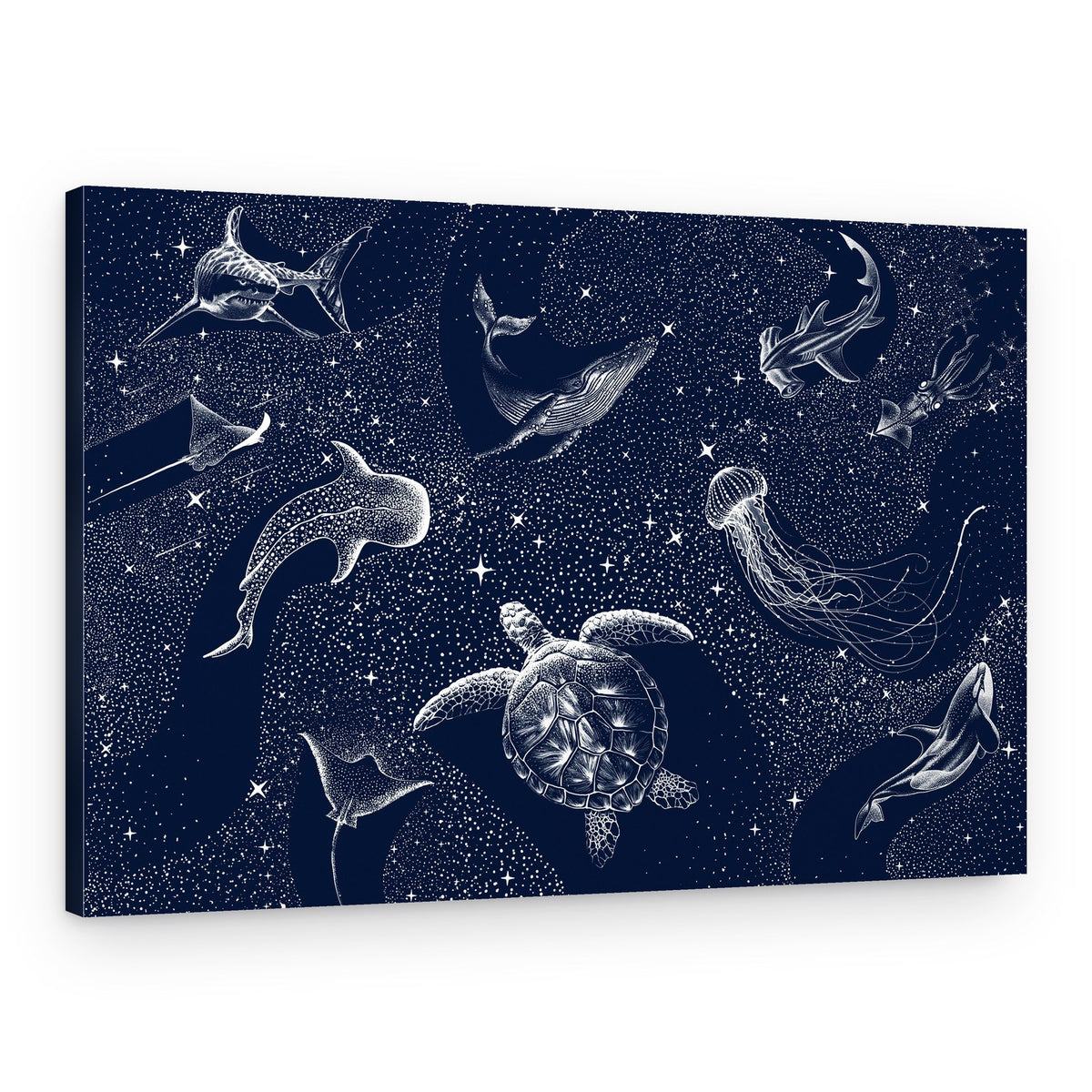 Cosmic Ocean Animals – Canvas Print