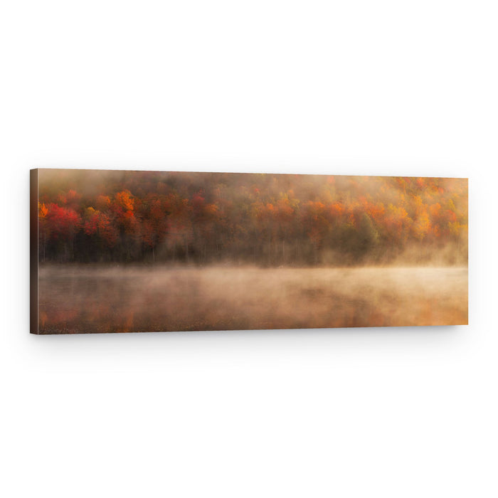 Misty Autumn Lake – Canvas Print
