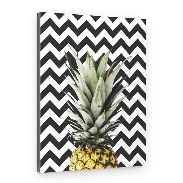 Tropical Chevron Pineapple – Canvas Print