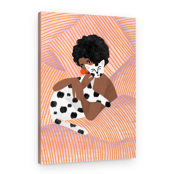 Cozy Cat Cuddles – Canvas Print