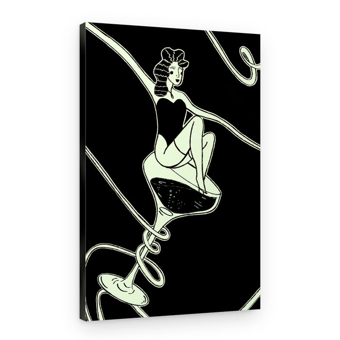 Elegant Cocktail Woman – Canvas Print