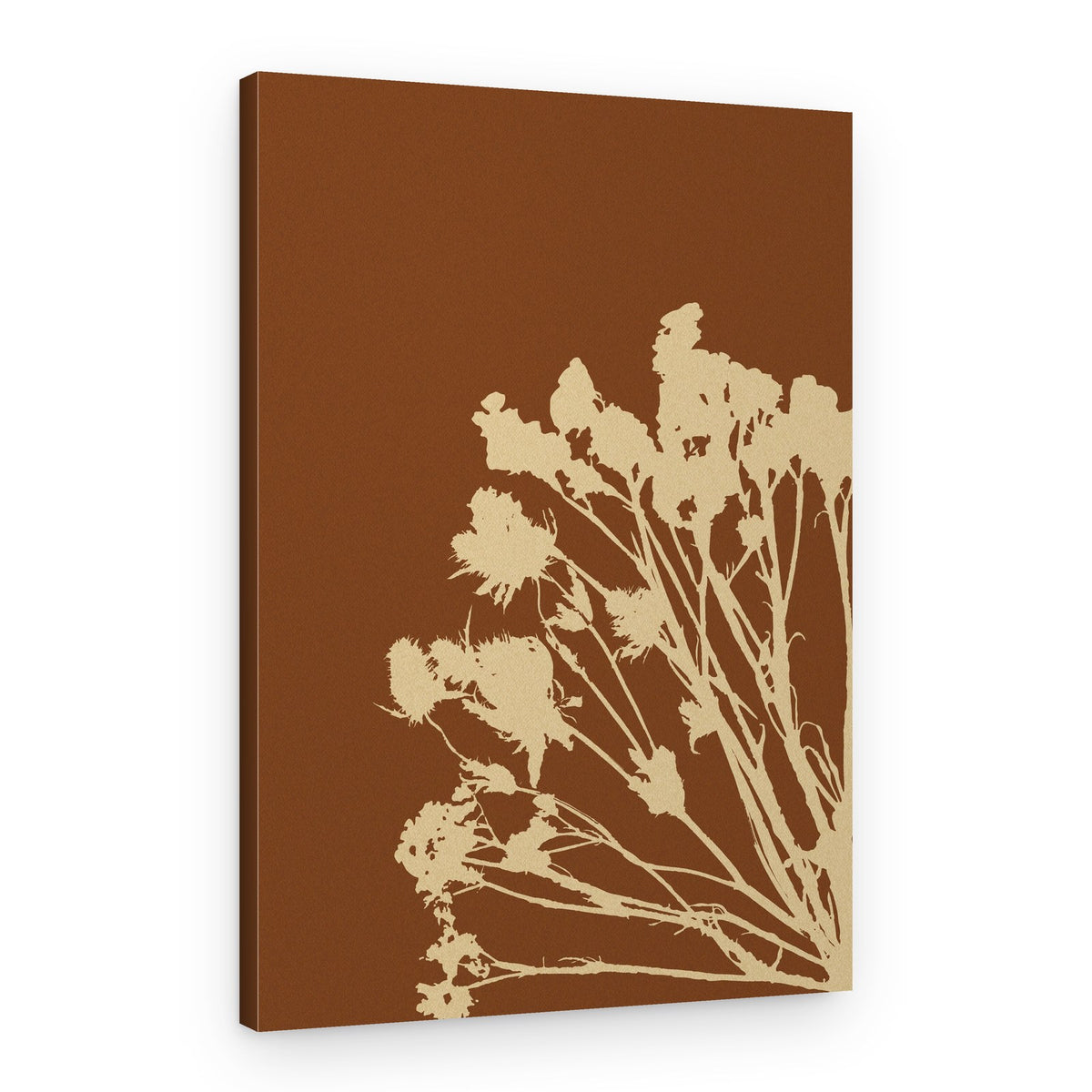 Earthy Flora Silhouette – Canvas Print