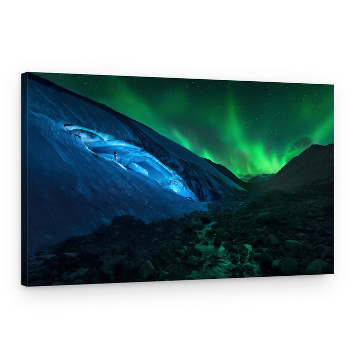 Aurora Ice Cave – Canvas Print