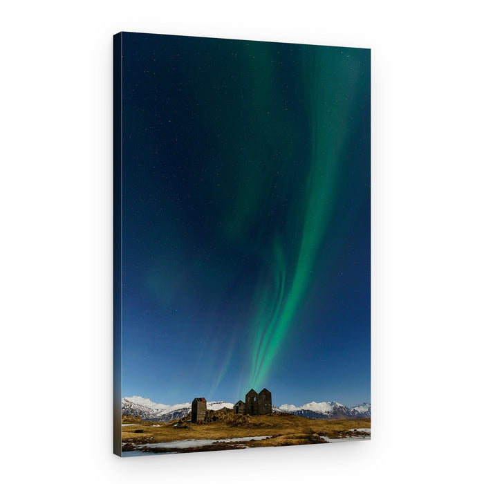 Aurora Over Ancient Ruins – Canvas Print