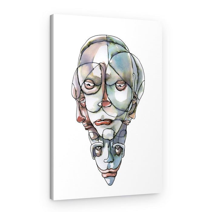 Multiple Abstract Faces – Canvas Print