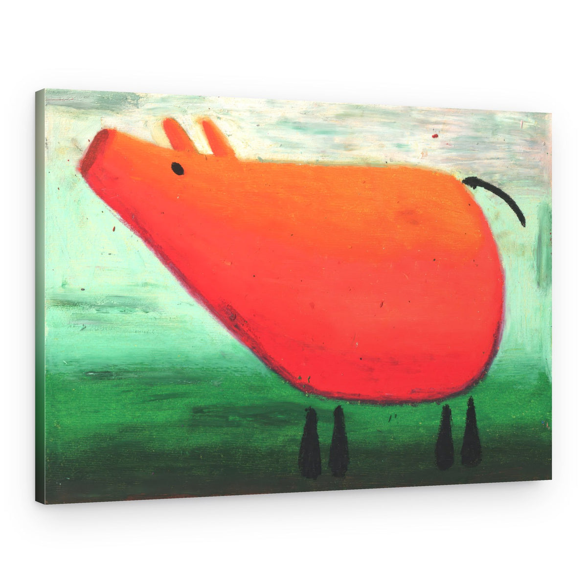 Abstract Red Pig – Canvas Print