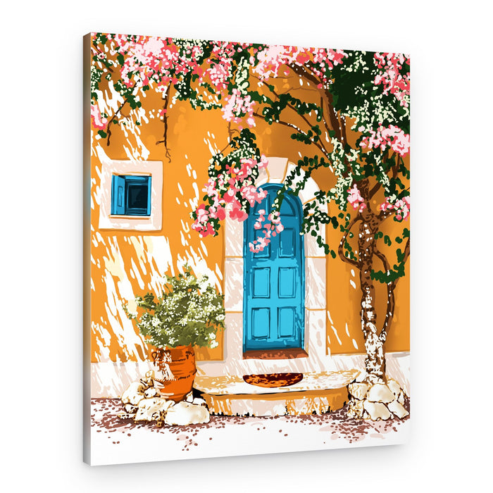 Mediterranean Blue Door – Canvas Print