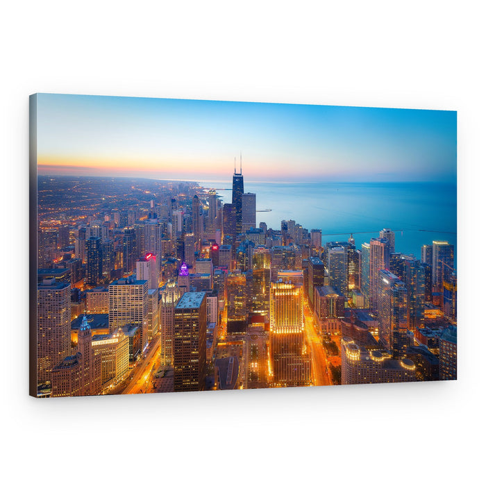 Chicago Skyline Twilight – Canvas Print