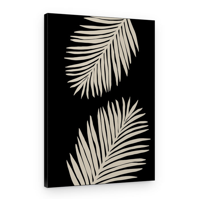 Minimalist Palm Leaves – Canvas Print