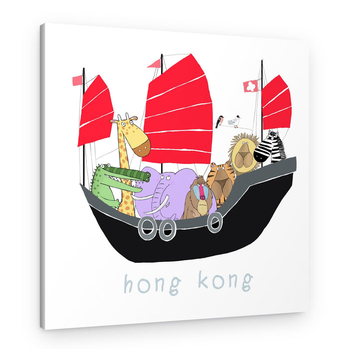 Whimsical Hong Kong Animals – Canvas Print