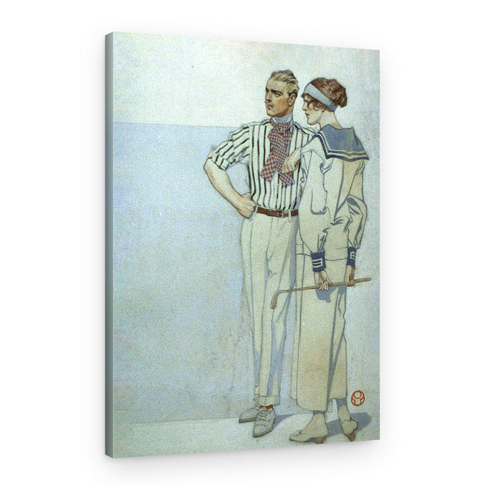 Man and Woman In Sport Clothes (1913) – Canvas Print