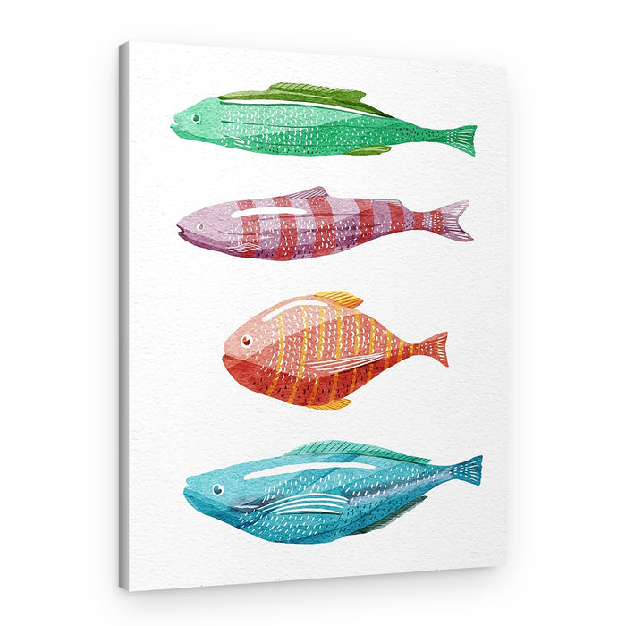 Four Colorful Fish – Canvas Print
