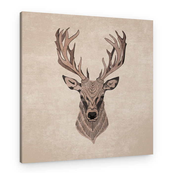 Majestic Stag Profile – Canvas Print