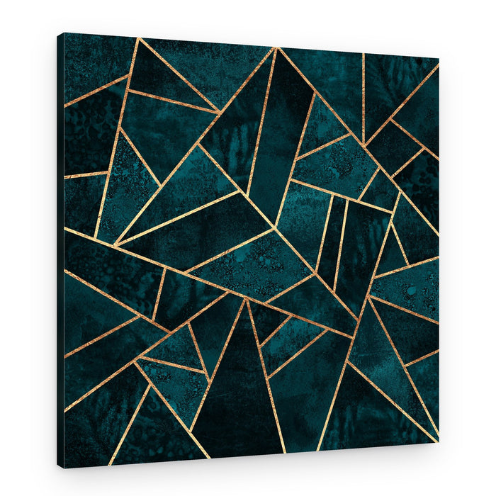 Elegant Teal Geometry – Canvas Print