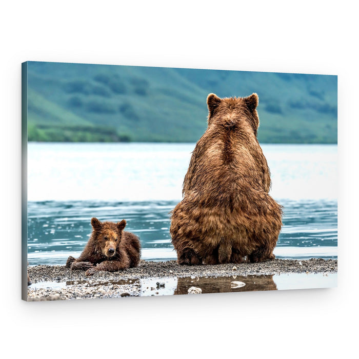 Bears By The Lake – Canvas Print