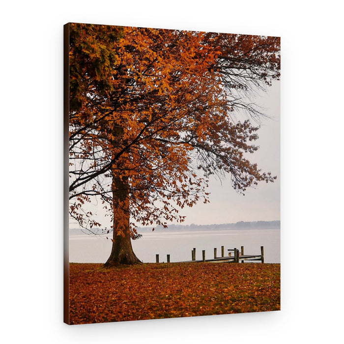 Autumn Lakeside Calm – Canvas Print